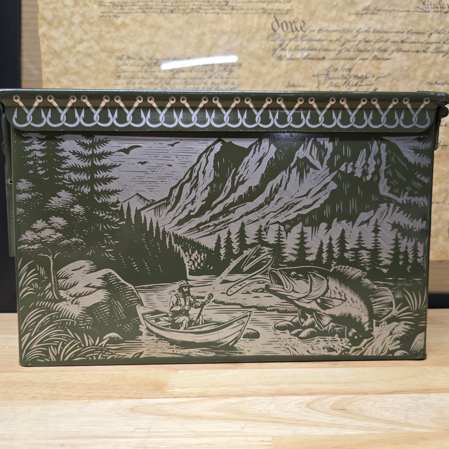 Fishing Theme Ammo Can