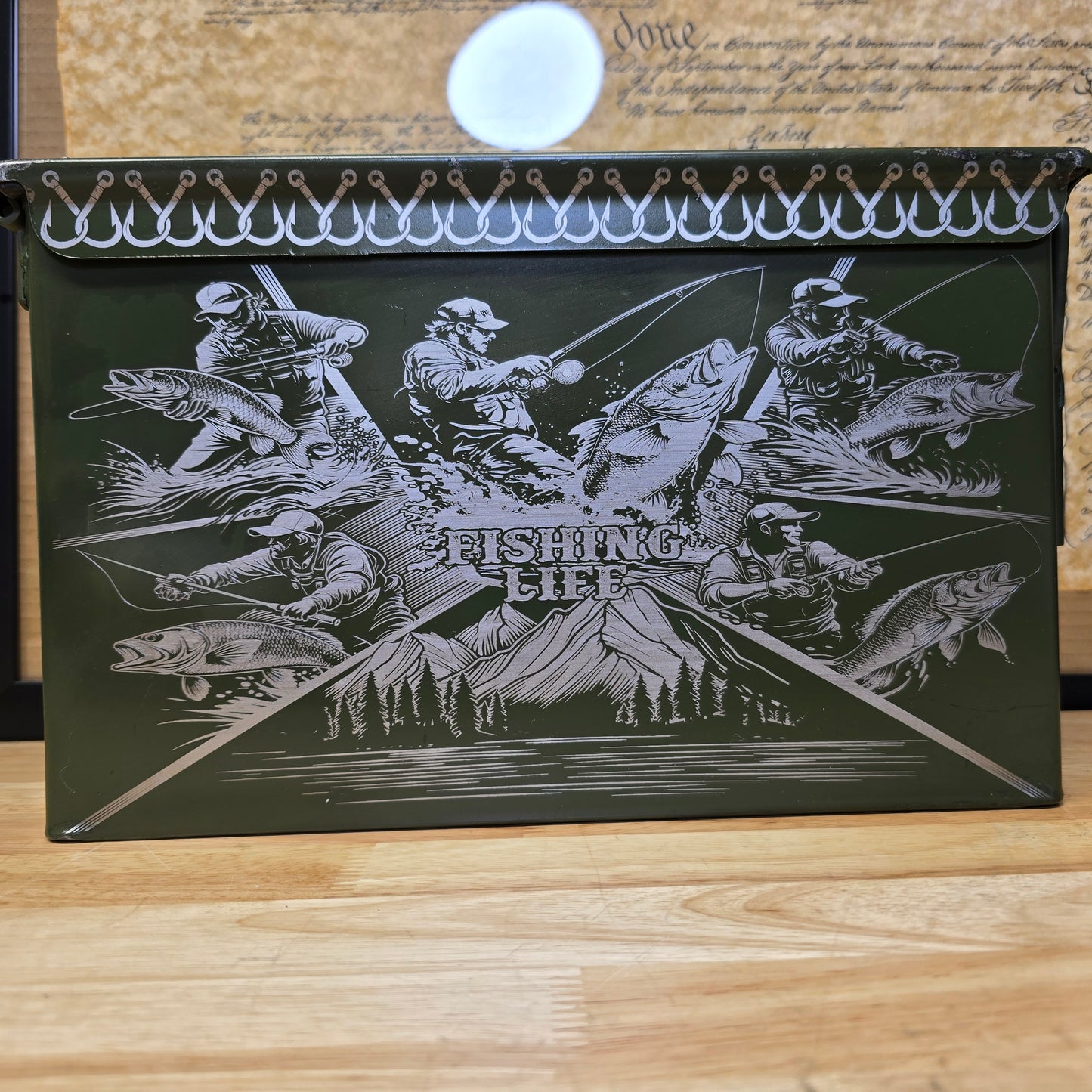 Fishing Theme Ammo Can