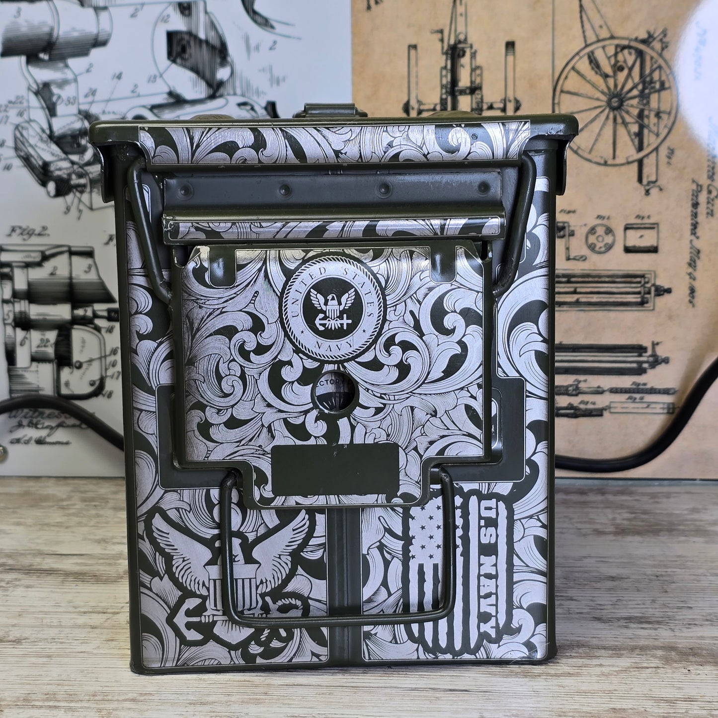 United States Navy engraved Ammo Can
