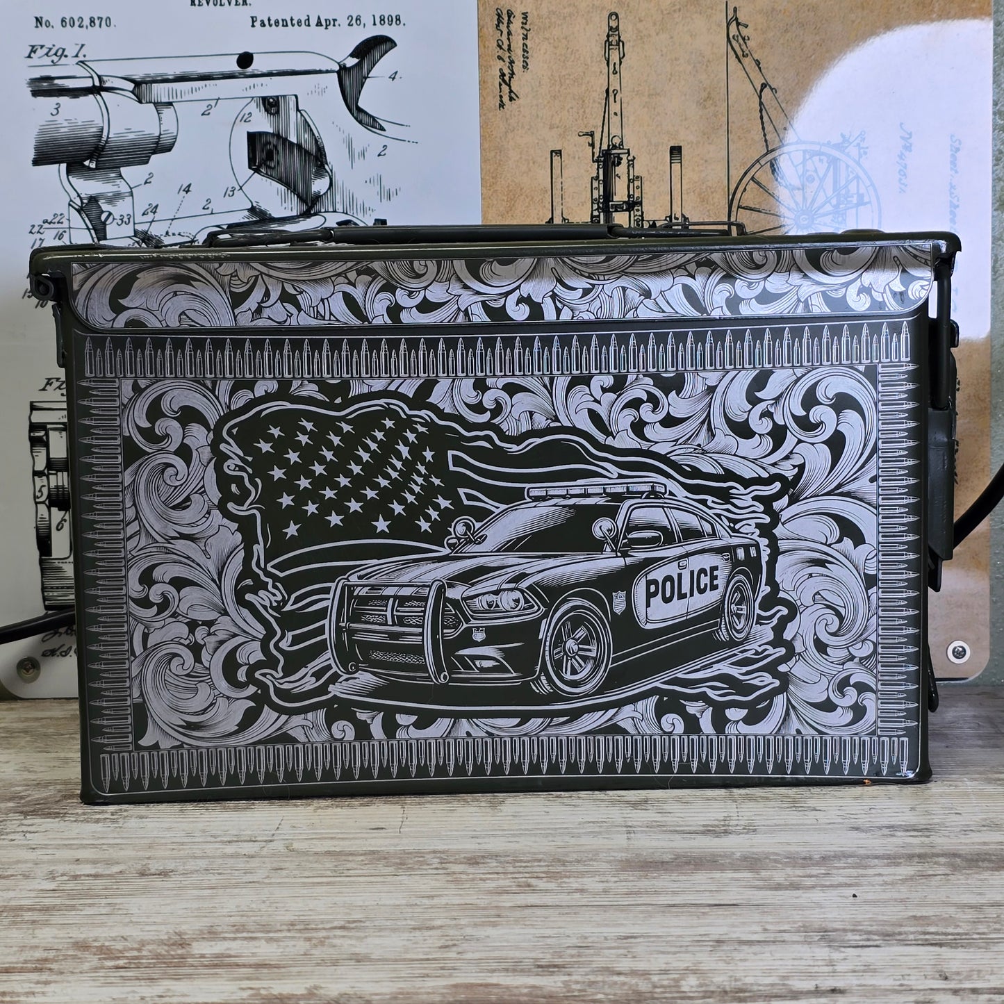 Police and Law enforcement engraved Ammo Can