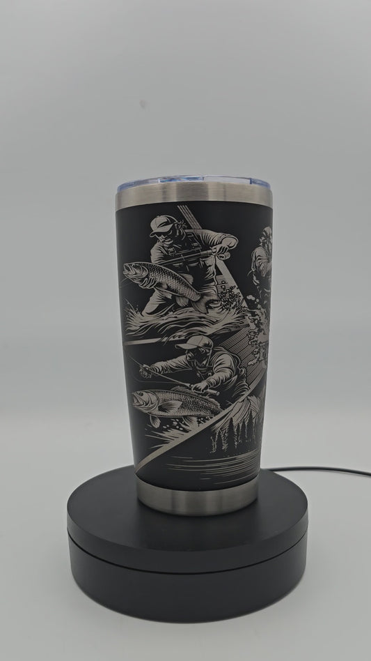 20oz Fishing Theme tumbler