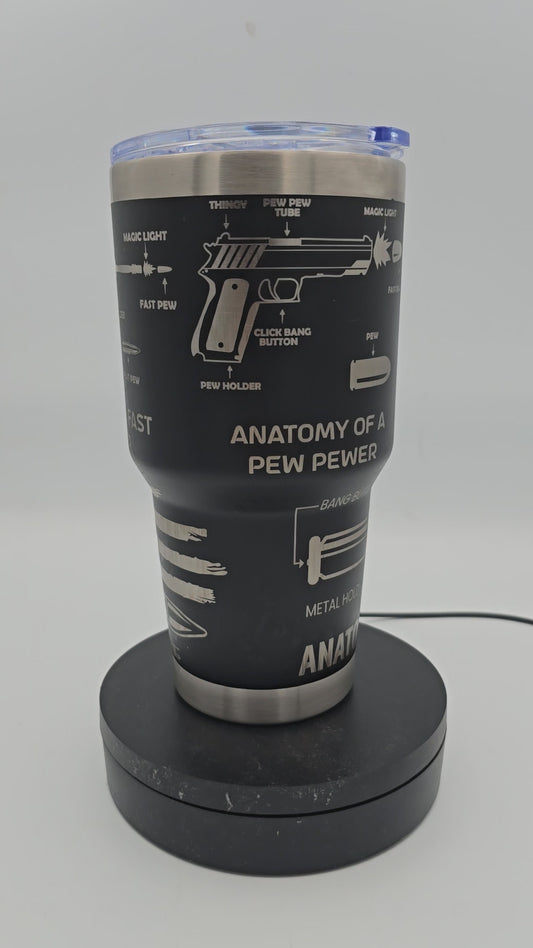 30oz Anatomy of a Pew Tumbler