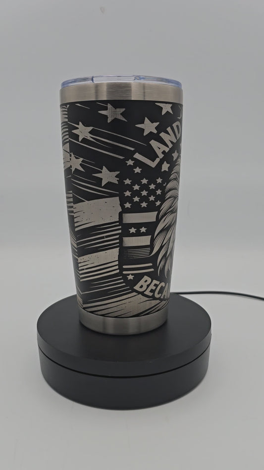 20oz Land of the Free tumbler