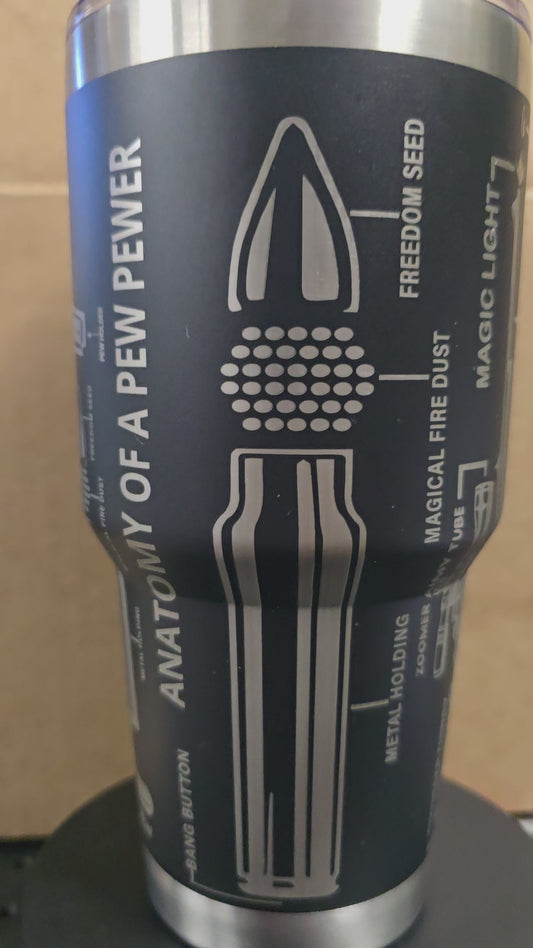 30oz Anatomy of a Pew Tumbler