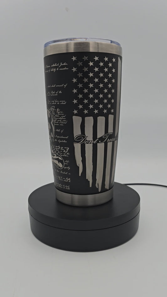 20oz Don't Tread on Me tumbler