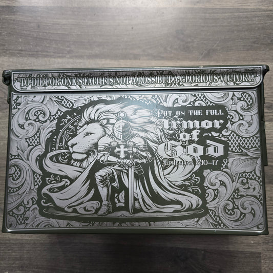 Knights Templar Themed Engraved Ammo Can