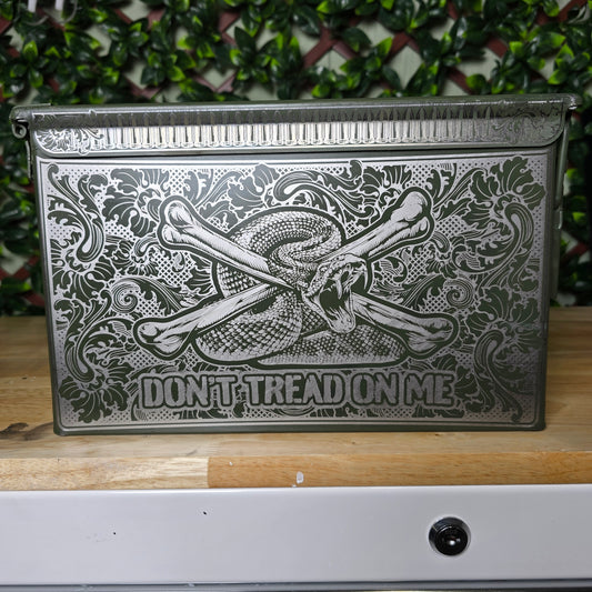 Don't tread on me engraved ammo can 50 cal