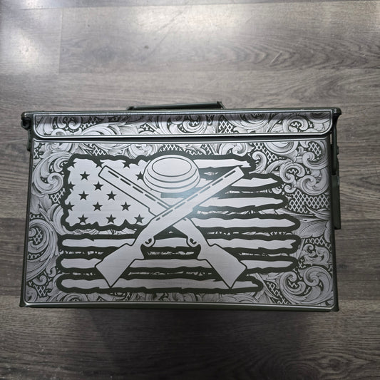 Trap Shooting Engraved Ammo Can