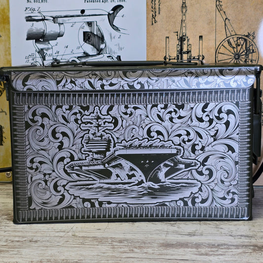 United States Navy engraved Ammo Can