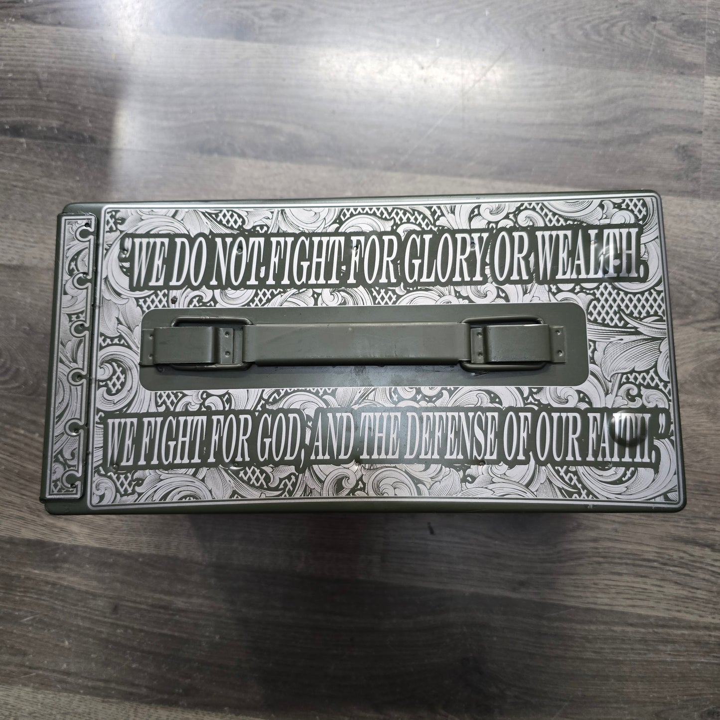 Knights Templar Themed Engraved Ammo Can