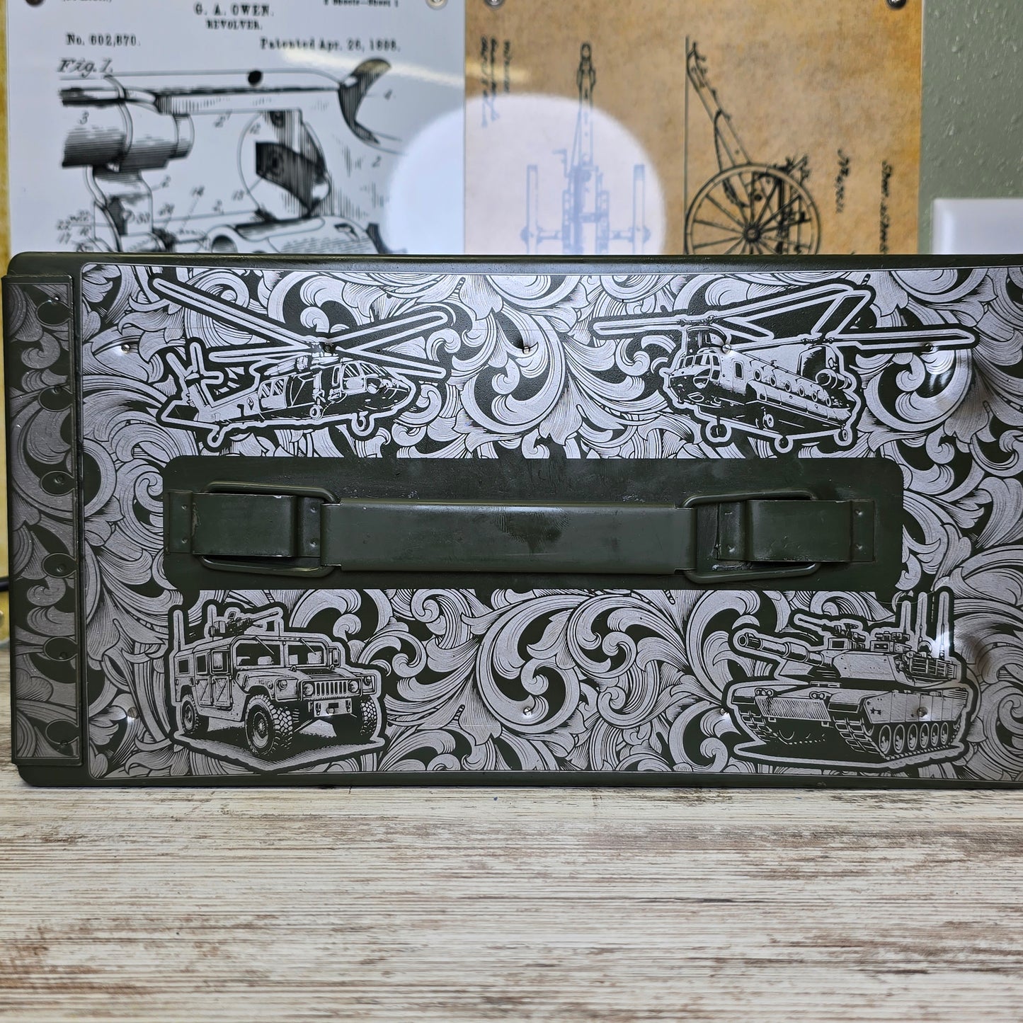 United States Army engraved Ammo Can