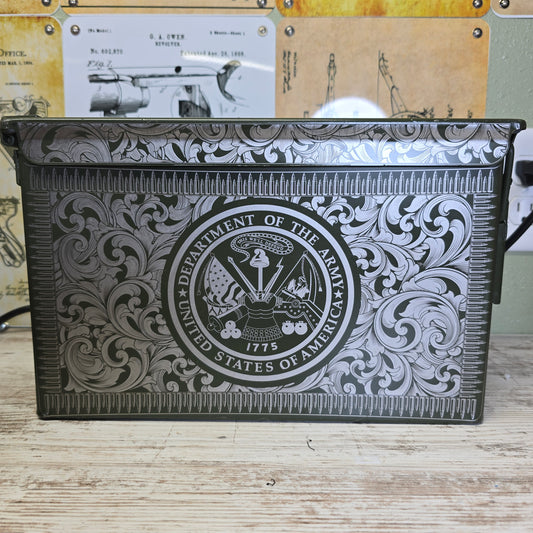 United States Army engraved Ammo Can