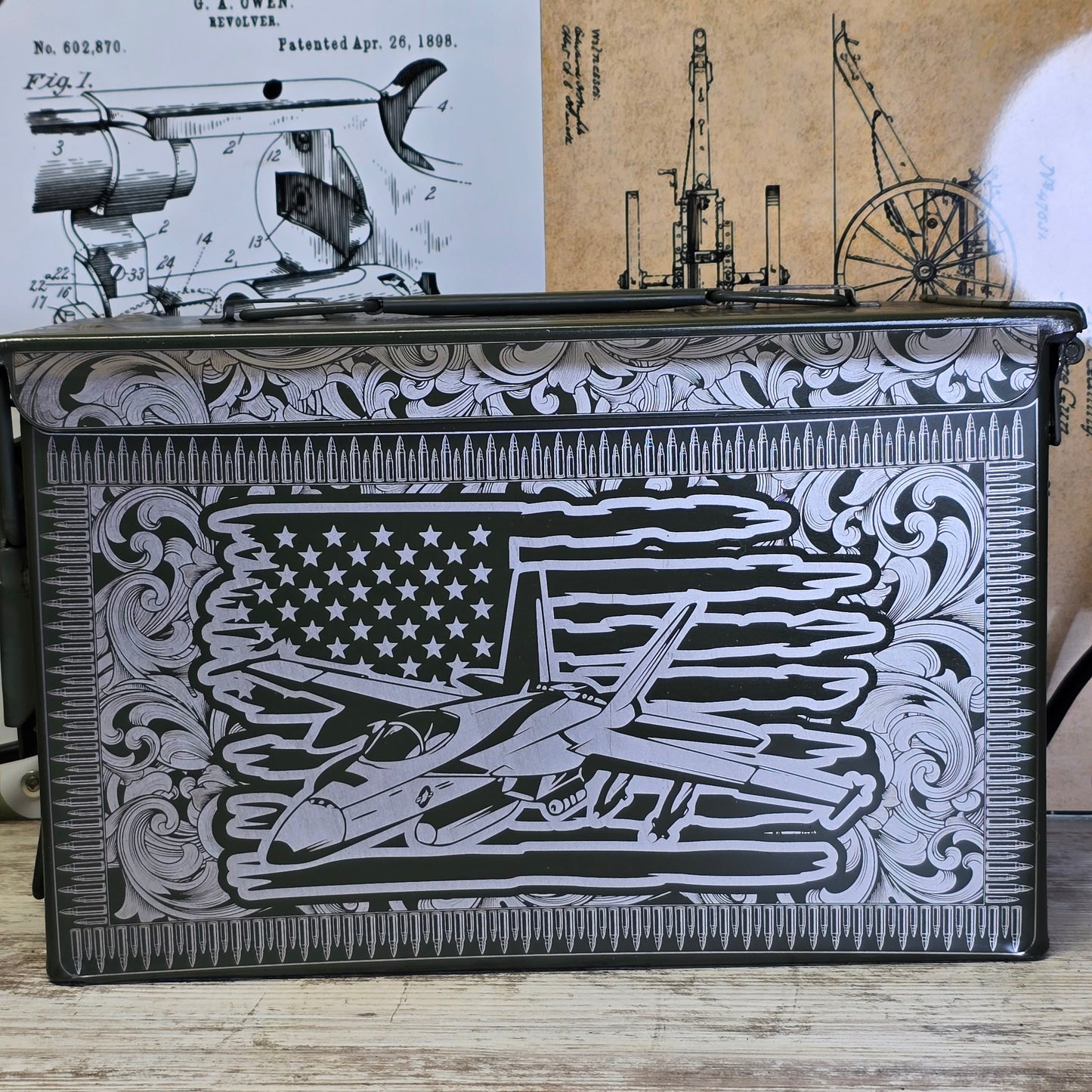 United States Air Force engraved Ammo Can