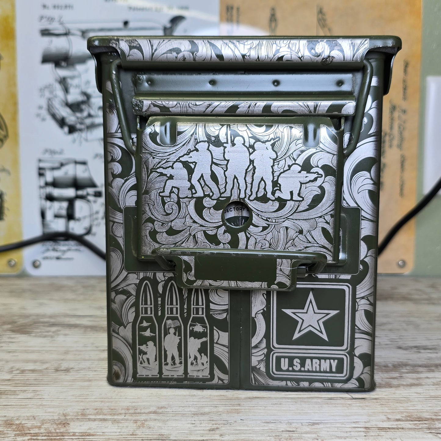 United States Army engraved Ammo Can